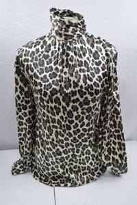 lot 182 image: Gloria Sachs Silk Leopard Print Blouse Size 4