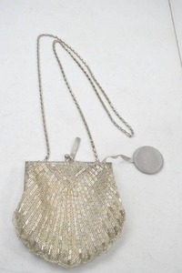 lot 192 image: Apt. 9 Beaded Shell Evening Bag with Chain Strap