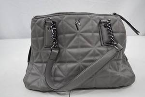 lot 209 image: Simply Vera Vera Wang Gray Quilted Shoulder Handbag