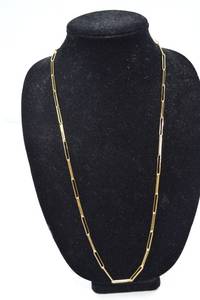 lot 219 image: J. Crew Gold-Tone Link Necklace, 16 in.