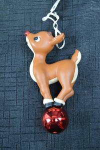 lot 47 image: Rudolph Christmas Ornament with Red Ball