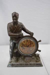 lot 241 image: Vintage FDR Man of the Hour Figural Desk Clock