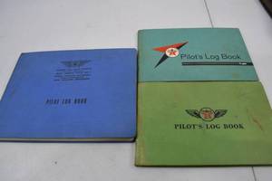 lot 259 image: Lot of 3 Vintage Pilot Log Books, Ethiopian Civil Aviation and Texaco