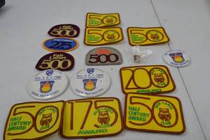 lot 270 image: Fair Lanes Bowling Patches and 164th Infantry Reunion Buttons Lot
