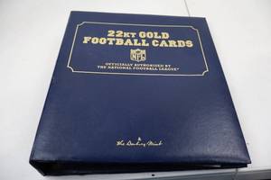 lot 60 image: Danbury Mint 22kt Gold NFL Football Card Collection in Album