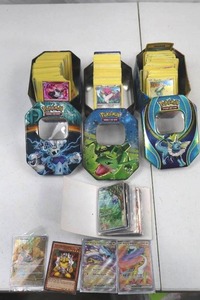 lot 73 image: Large Pokemon Trading Card Lot with Tins and Binder Holos