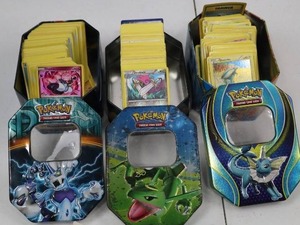 lot 73 image: Large Pokemon Trading Card Lot with Tins and Binder Holos