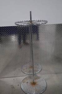 lot 320 image: Chrome Round Retail Clothing Rack, 56 in Tall