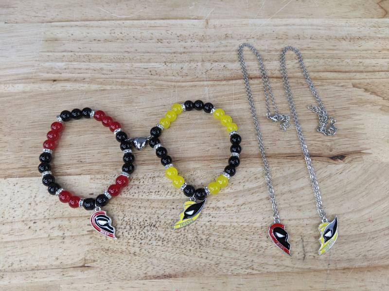 lot 104G image: Deadpool & Wolverine Best Friends Bracelets and Necklaces - Brand New