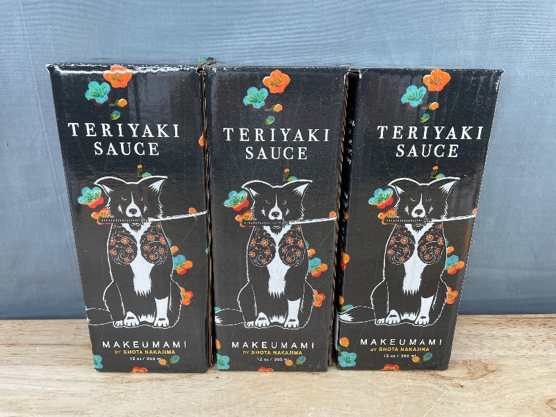 lot 39E image: 3 MakeUmami Teriyaki Sauce by Shota Nakajima, 12 oz - Brand New