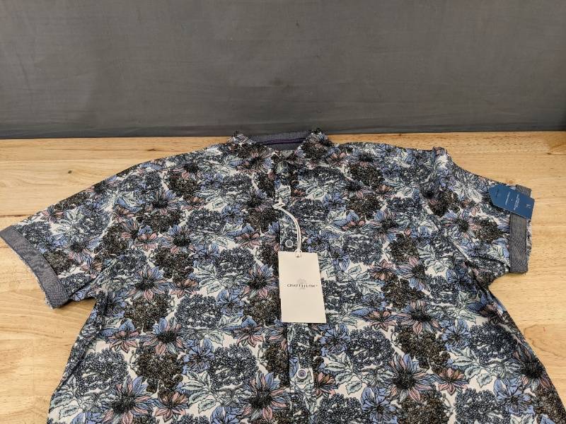 lot 228 image: Craft  Flow Mens Short Sleeve Floral Shirt Size Large - Brand New