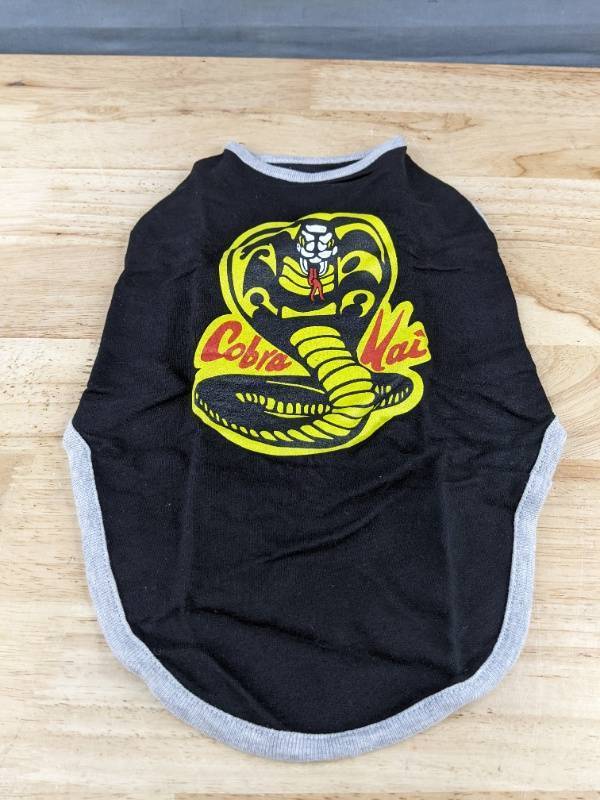 lot 275 image: Cobra Kai Dog Shirt, Black, Large - Brand New
