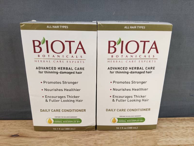 lot 59H image: 2 Brand New Bottles of Biota Botanicals Herbal Conditioner 10.1oz $40 Retail N