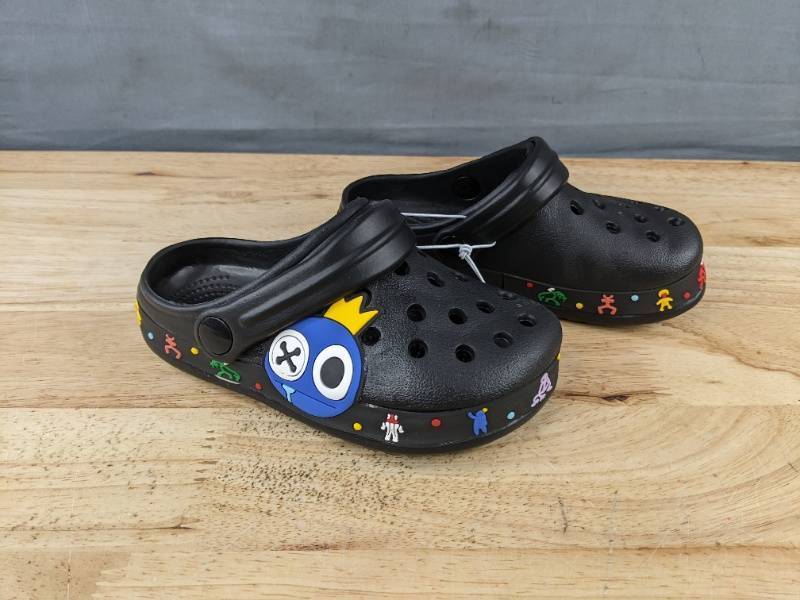 lot 232 image: Childrens Black Clog Shoes, Size 12.5 - Brand New