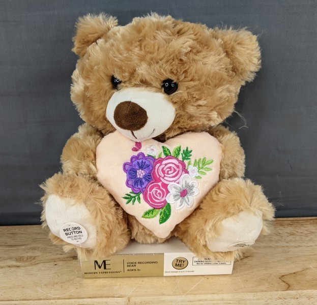 lot 132C image: Modern Expressions Voice Recording Bear Plush Toy - Brand New