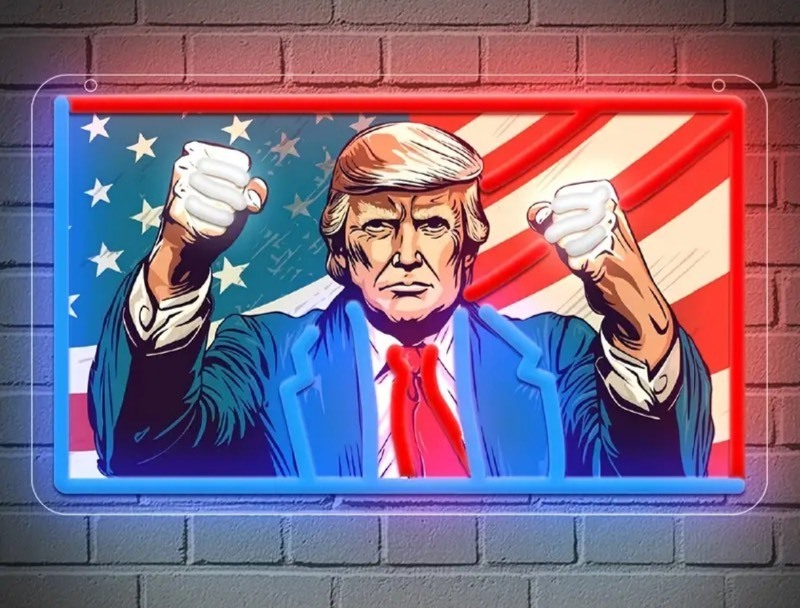 lot 12D image: Donald Trump MAGA President LED Neon Sign - Brand New