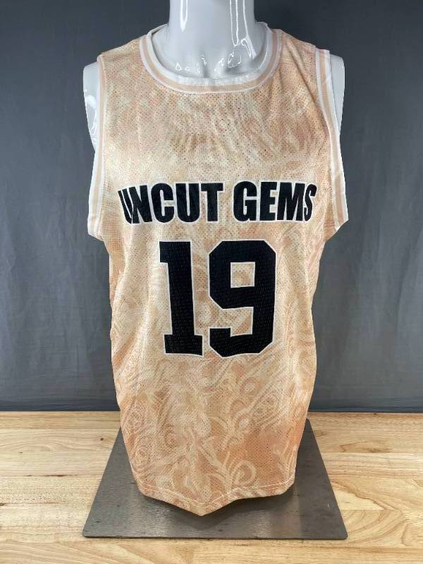 lot 19D image: Brand New Uncut Gems Adam Sandler Movie Themed Jersey - Mens Size Large