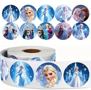 lot 69H image: 500 Count Roll of Disney Frozen Stickers - Brand New