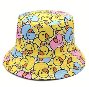 lot 98H image: Cartoon Duck Bucket Unisex Hat - Brand New