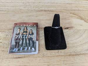 lot 229 image: PAVOI Rhodium Plated Marquise Mini Cubic Ring, Size 8.75 - Brand New