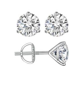 lot 1H image: Impalsory 1.2 Carat Moissanite Earrings, 18k Gold-Plated Silver, $93 Retail - Brand New