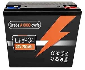 lot 90 image: LiFePO4 24V 200Ah Battery, Grade A $630 Retail - Brand New A