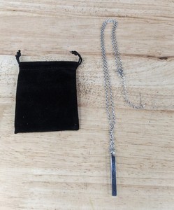 lot 161 image: I Love You 3000 Silvery Necklace with Pouch - Brand New