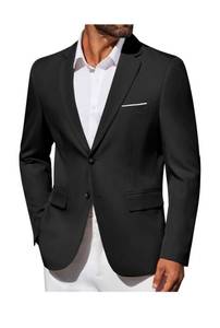 lot 170 image: Coofandy Mens Black Blazer Jacket Large $53 Retail - Brand New