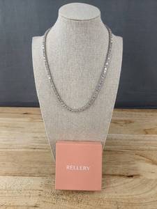 lot 182 image: Rellery Tennis Necklace, Silver Tone - Brand New