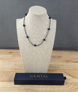 lot 185 image: GEMTAL Black Bead Necklace - Brand New