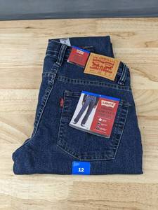 lot 201 image: Levis Youth Slim Flex Stretch Jeans Size 12, $42 Retail - Brand New
