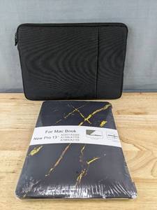 lot 206A image: Black Laptop Sleeve and Shell for 13in MacBook Pro - Brand New