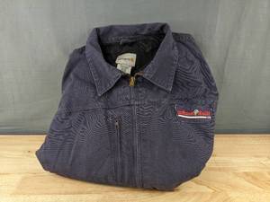 lot 29L image: Carhartt Mens Zip-Up Jacket 3XL Navy Bauer Built Patch Z