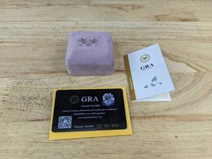 lot 93H image: Sterling Silver Moissanite Stud Earrings, .5 Carat - Brand New