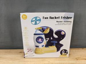 lot 257A image: Fun Rocket Frisbee Toy - Brand New