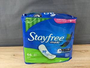 lot 292 image: 66 Stayfree Maxi Super Pads - Brand New