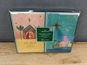 lot 64L image: Hallmark 35-Count Holiday Card Assortment Box - Brand New