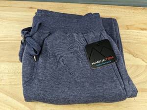 lot 308 image: Magna Tek Mens Fleece Pants Heather Navy Medium - Brand New