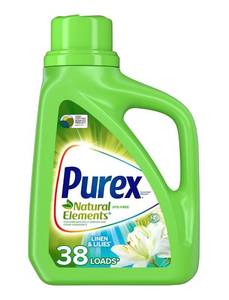 lot 107L image: Purex Natural Elements Laundry Detergent Linen & Lilies 50oz - Brand New