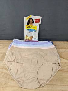 lot 341 image: Hanes Womens Pure Comfort Briefs, 7-Pack, Size S, 100 Percent Organic Cotton - Brand New