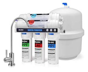 lot 58L image: FS-TFC 5-Stage Reverse Osmosis Water Filtration System 100GPD Fast Flow - Brand New A