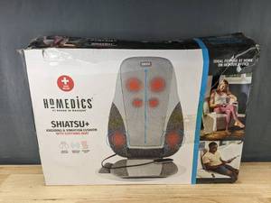 lot 370 image: HoMedics Shiatsu Kneading Vibration Massage Cushion with Heat - New A