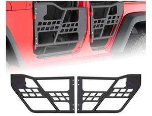 lot 59L image: CALLIERT Wrangler JK Rear Tubular Half Doors, Fit for 2007-2018 - Brand New