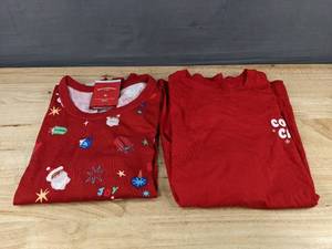 lot 514 image: Wondershop Pajama Tops Bundle Womens & Mens Size XL - Brand New