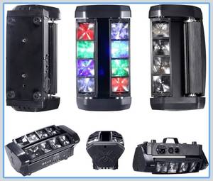 lot 66L image: Mini Spider Moving Head 8x5W LED RGBW DMX-512 Stage Lighting - New A