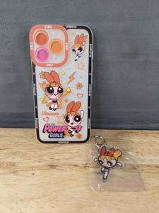 lot 520 image: Powerpuff Girls Blossom iPhone 13 Pro Case with Keychain - Brand New