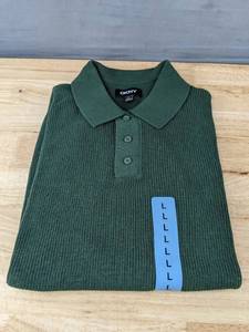 lot 526 image: DKNY Mens Green Polo Shirt Size Large - Brand New