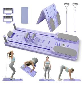 lot 542 image: Multi-functional Fitness Exercise Board with Bands, Purple - New A