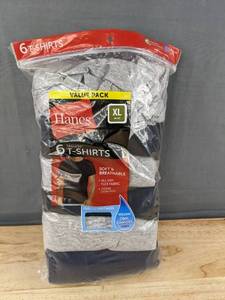 lot 543 image: 6 Hanes Tagless T-Shirts XL - Brand New