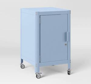 lot 50E image: Room Essentials Metal Rolling Locker Cabinet, Blue - Brand New A